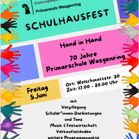save the date: Schulhausfest!